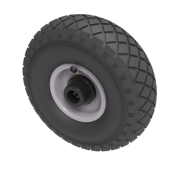 Pneumatic 260mm Roller Bearing Wheel 270kg Load