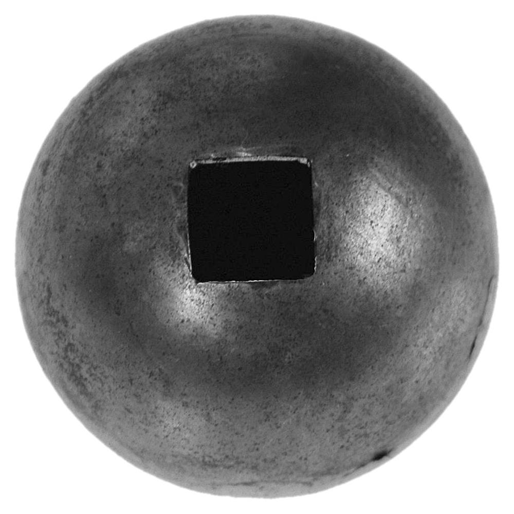 Holed Smooth Sphere - Diameter 50mmHalf Drilled To Fit 16mm Square Bar