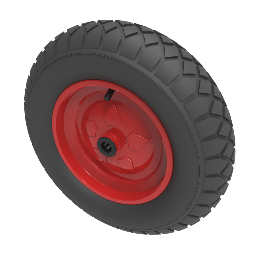 Pneumatic 400mm Roller Bearing Wheel 350kg Load