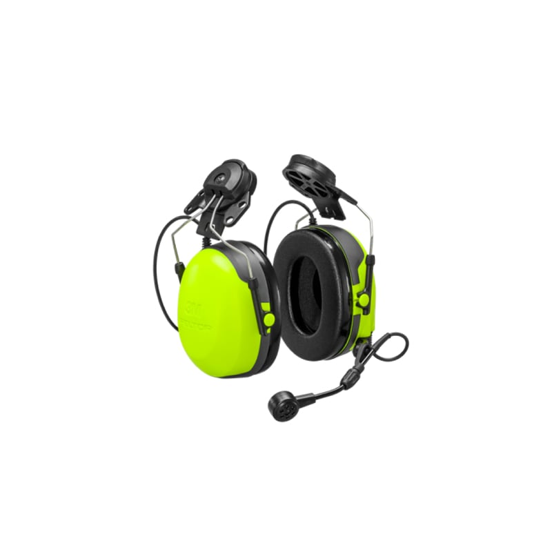 3M Peltor CH-3 FLX2 Headset With PTT Helmet Attached