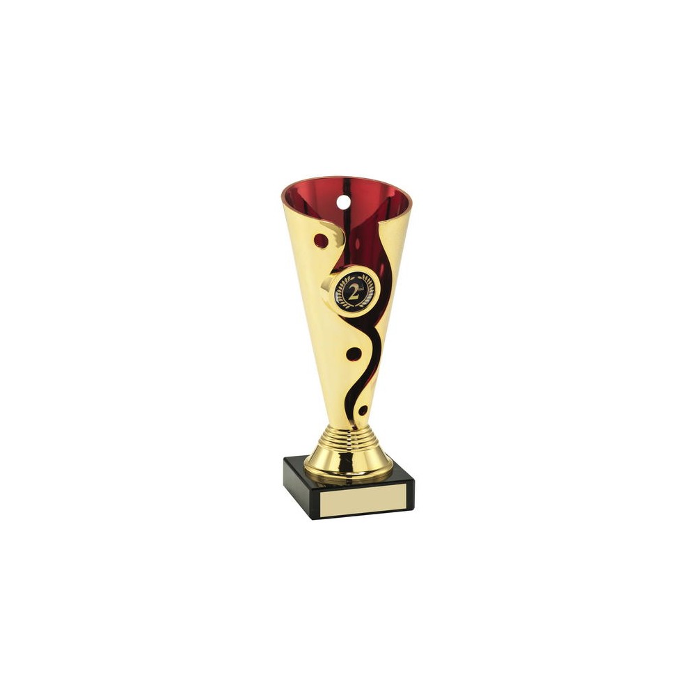 Fluted Trophy Cup on marble base - 3 sizes - 2 Colourways