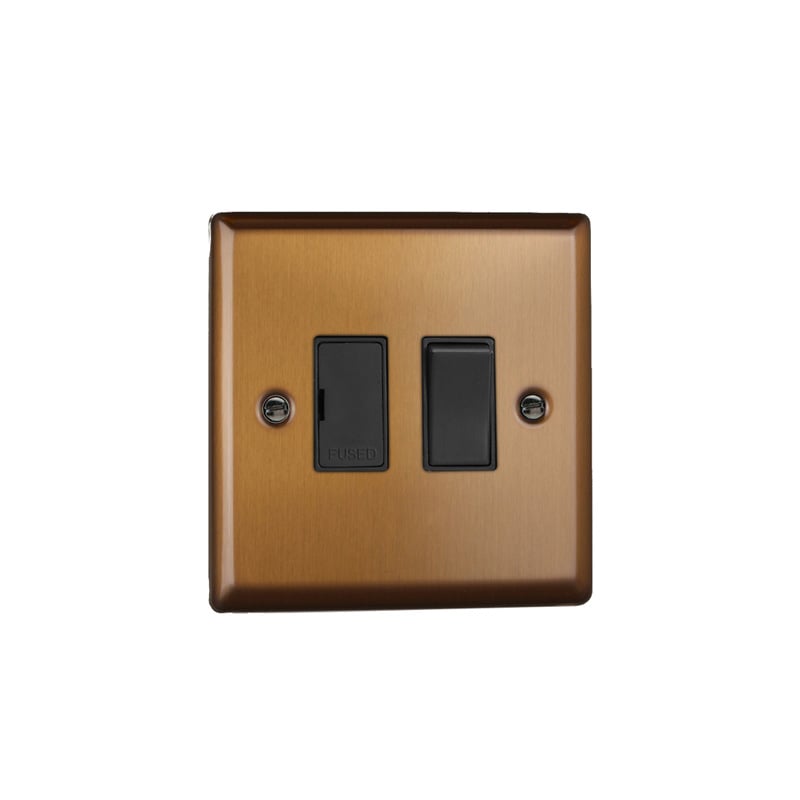 Varilight Urban 13A Switched Fused Spur Brushed Bronze (Standard Plate)