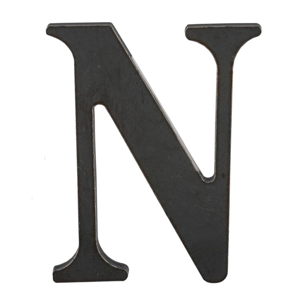150mm High 6mm Thick Mild Steel Profiled Letter N