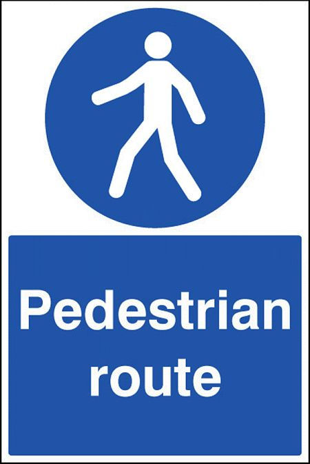 Pedestrian route floor graphic 400x600mm