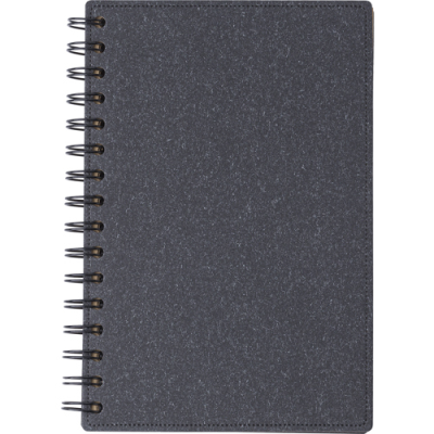 RECYCLED HARD COVER NOTE BOOK in Black.