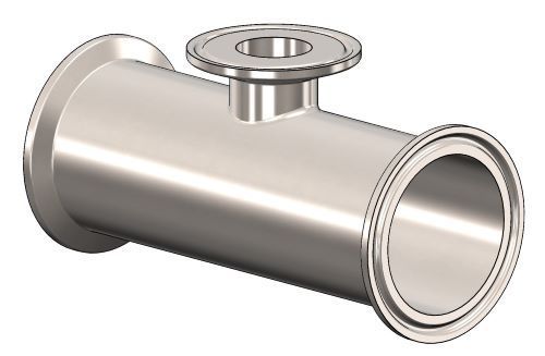 Industrial Stainless Steel UK Suppliers of ASME BPE, DT20, Short Branch Reducing Tees, Clamp Ended, 316L Stainless Steel, SF1 for Clean Flow Applications