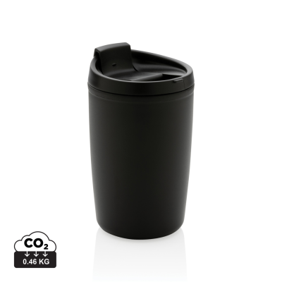 GRS RECYCLED PP TUMBLER with Flip Lid in Black.