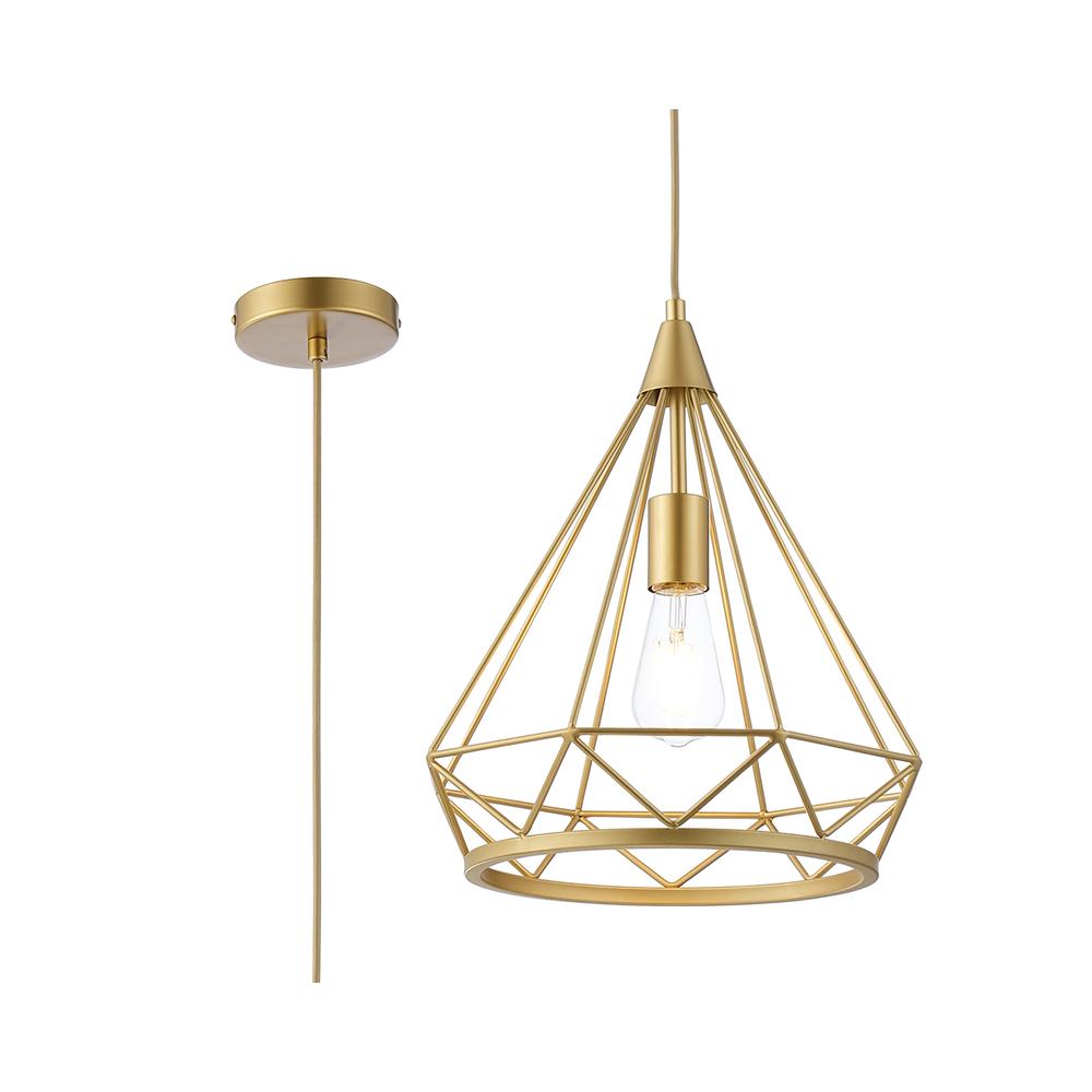 Luxuria Breeze 35cm Large Diamond Pendant Light E27 Gold