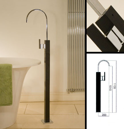 Ebony Freestanding Bath Tap (35B)