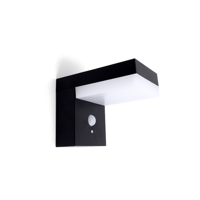 Integral True Solar Outdoor PIR Wall Light 6W 3000K Black