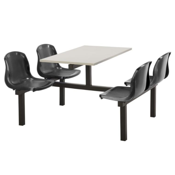 CU90 - 4-Seater Harvey Canteen Unit - 2 Way Access, Black, Grey