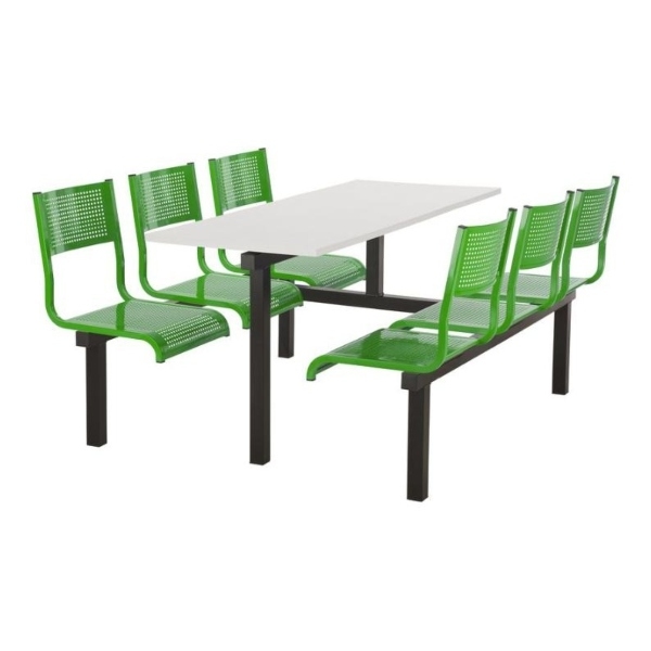 CU93 - 6-Seater Barrett Canteen Unit - 2 Way Access, Green, White