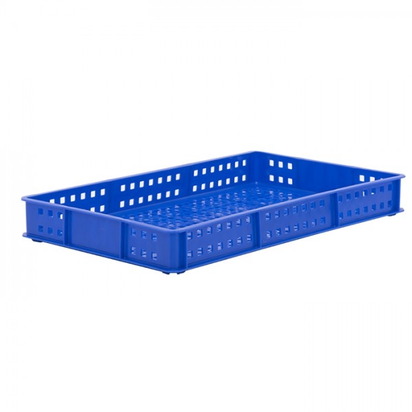 20 Litre Plastic Stacking Bakery Tray with Perforated Base and Sides