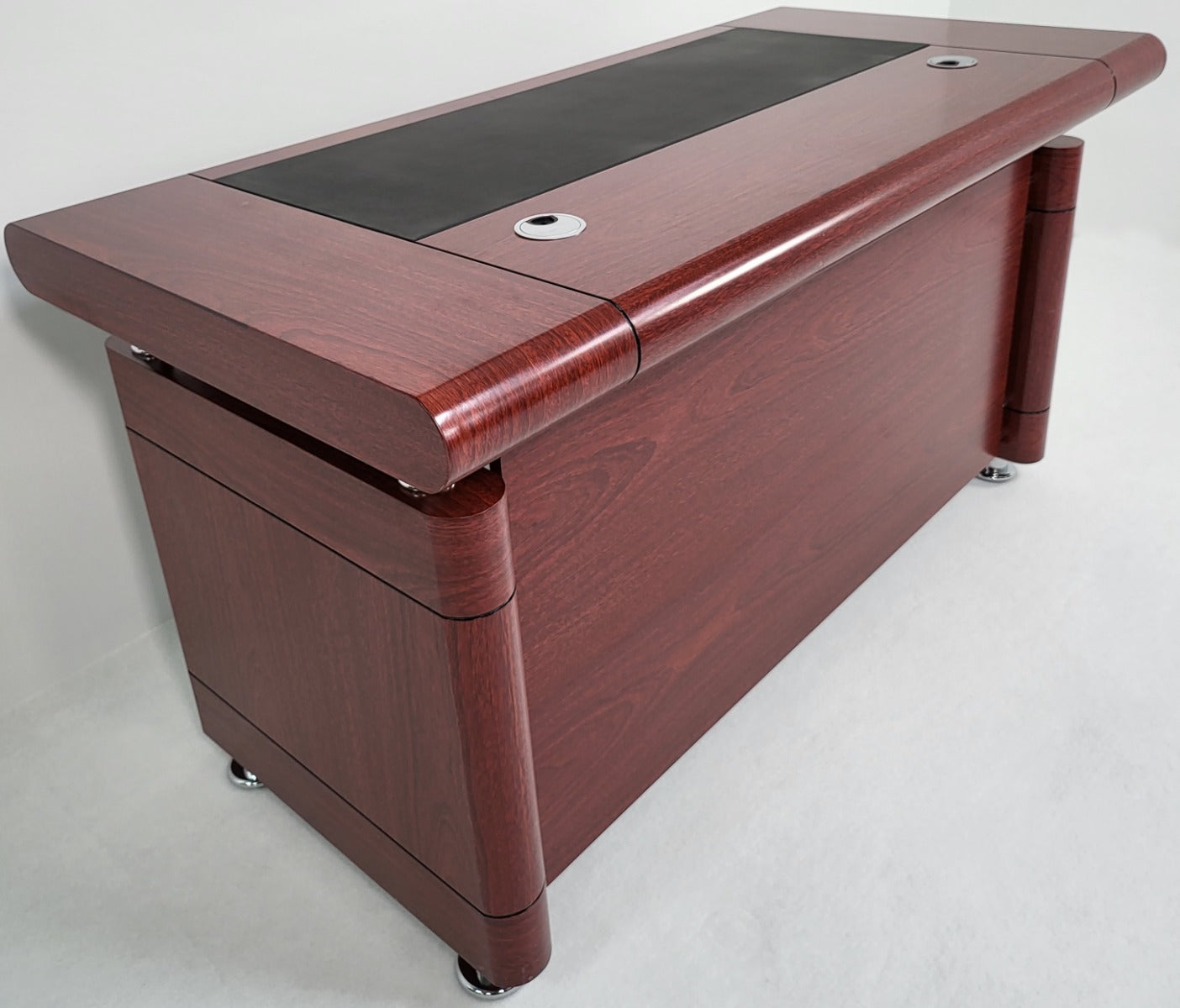 Suppliers Of Mahogany Executive Office Desk with Pedestal - 1400mm - KW12B UK