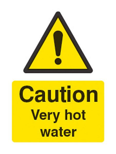 Caution very hot water