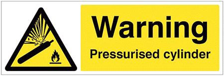 Warning Pressurised cylinder
