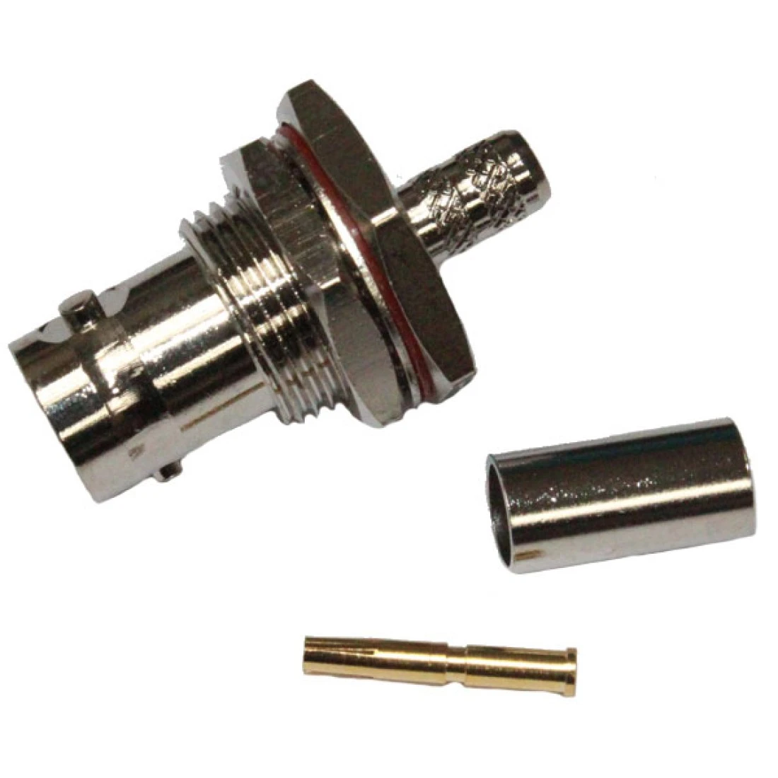 BBJCR195 BNC Bulkhead Jack Socket Crimp CNT-195, HPF195, KX 15, LMR-195,  LLA195, WCX195,
