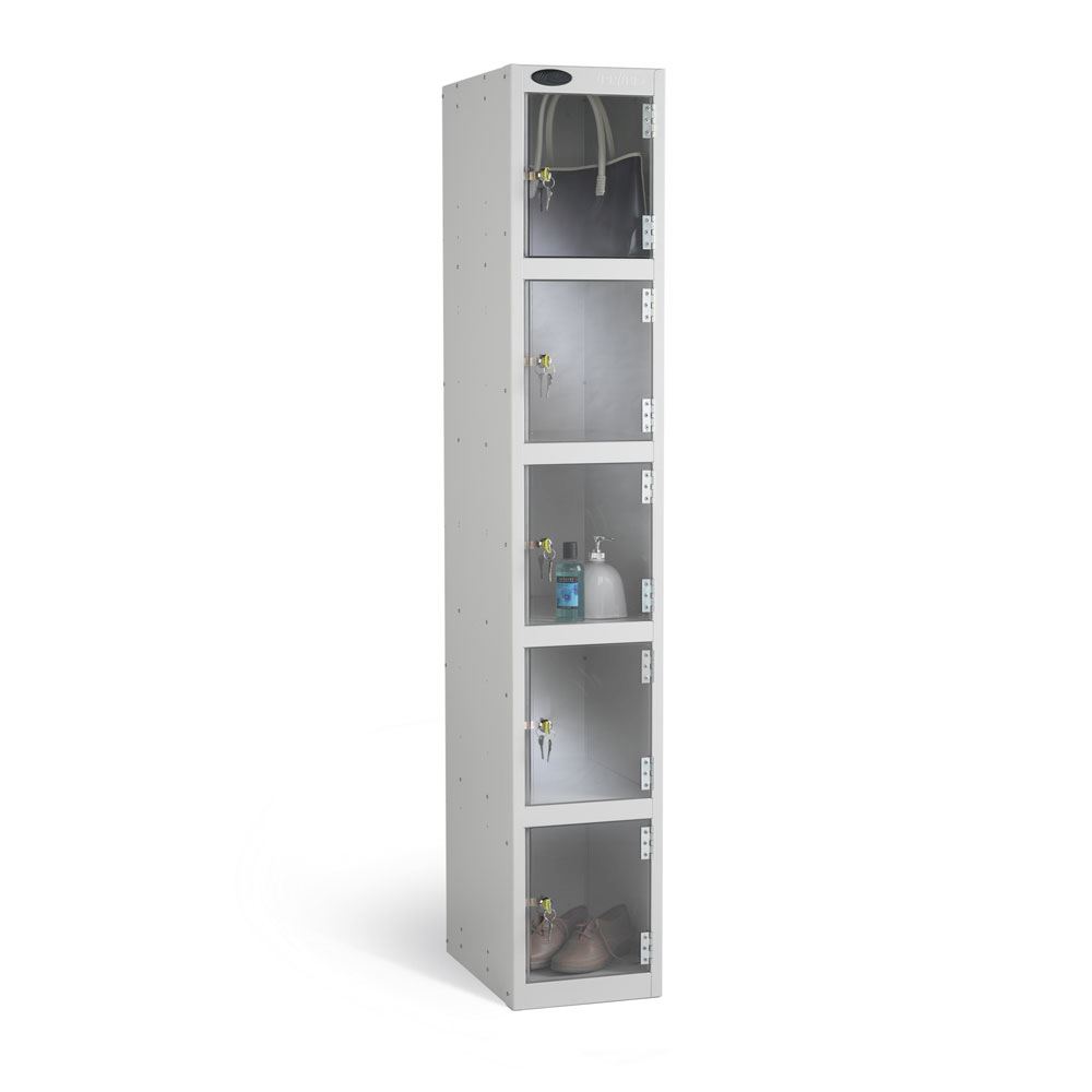 Full Clear Five Door Locker 1780H For The Retail Sector