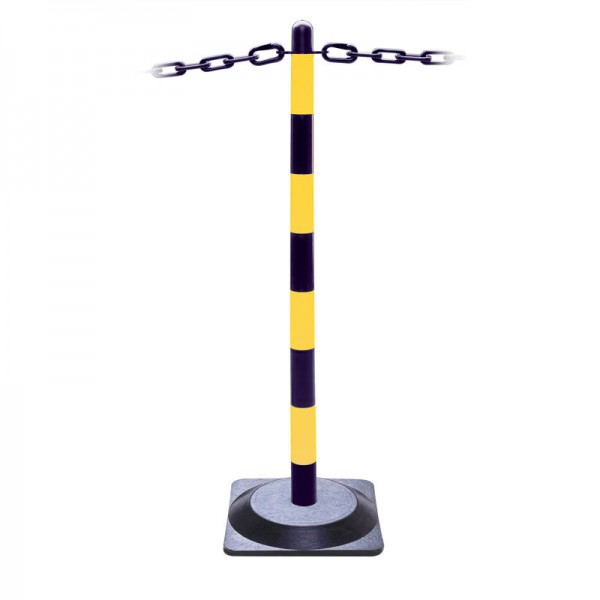 Universal Chain Post Black & Yellow c/w 3kg Base