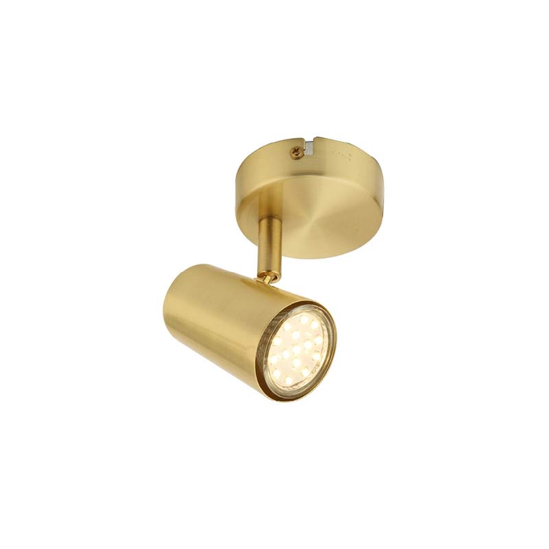 Forum Harvey Single GU10 Spotlight Satin Brass