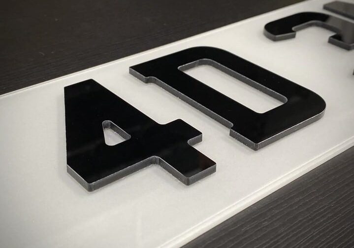 Durable 3D Gel Number Letters Plate for Car/Motorcycle Dealerships