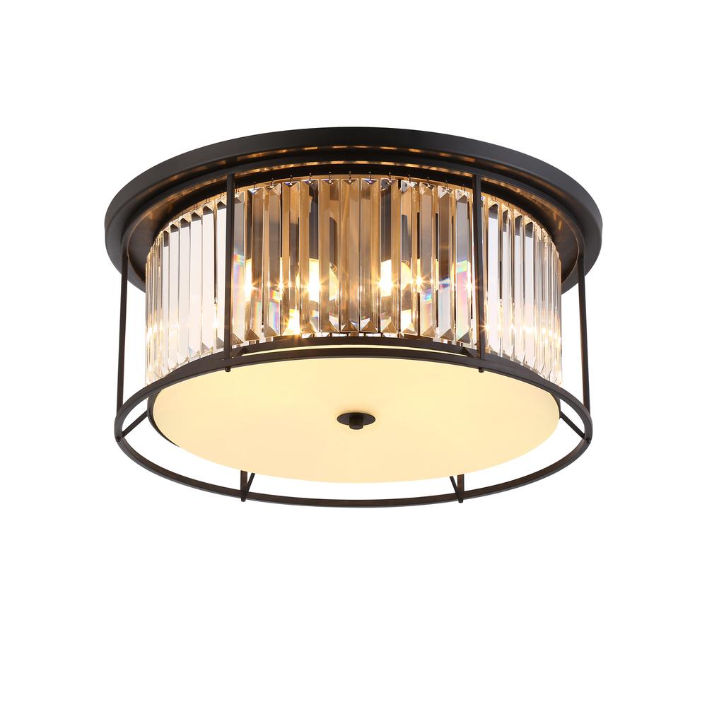 Luxuria Pantheon 65cm Ceiling 6xE27 Satin Black / Clear