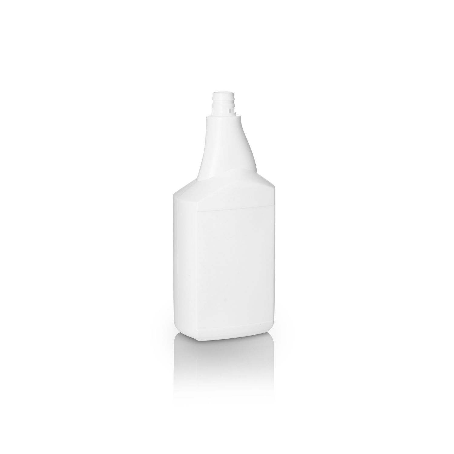 1Ltr White HDPE Rectangular Snap on Spray Bottle