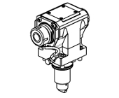 Radial geared-up 2:1 driven tool re-directed in Z by 80mm