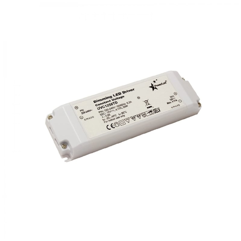 PowerLED Triac Dimmable LED Driver 50W 12V DC