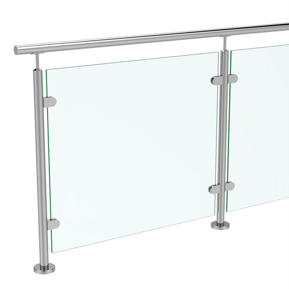 Timeless Boltdown 42.4mm Post & HandrailIncludes 10mm Glass - 316 Mirror Polish