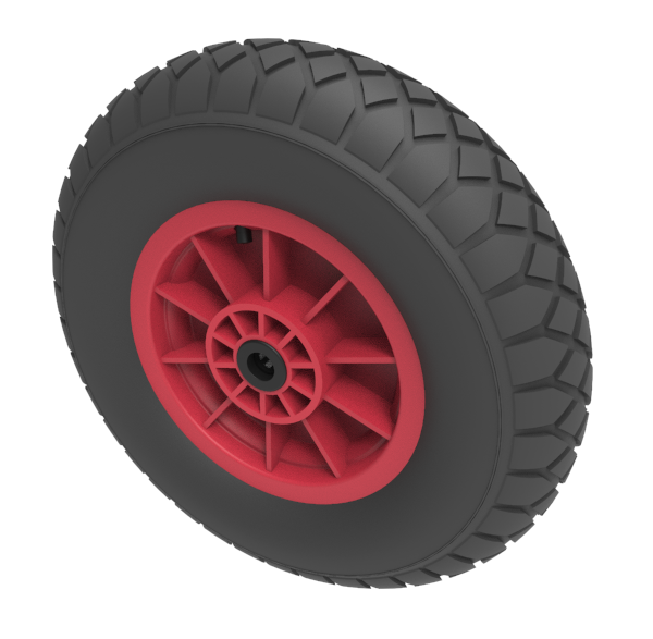 Pneumatic 400mm Roller Bearing Wheel 200kg Load