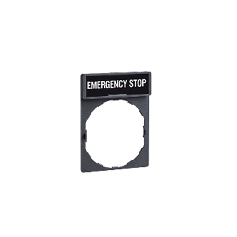 Schneider ZBY2330 Legend Plate Emergency Stop (Yellow) Legend