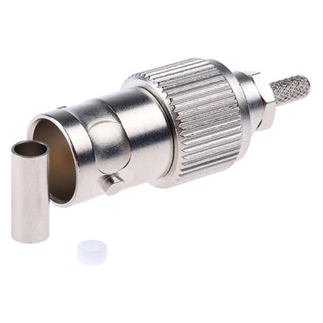 Telegartner J01003B0021 (100023571) Straight 75 Ohm Cable Mount BNC Connector Jack Crimp Termination RG179 Nickel,