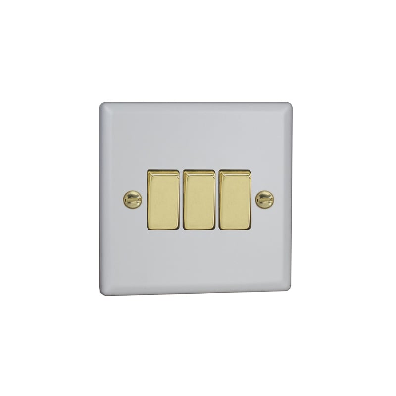 Varilight Vogue 3G 10A Rocker Switch Matt White