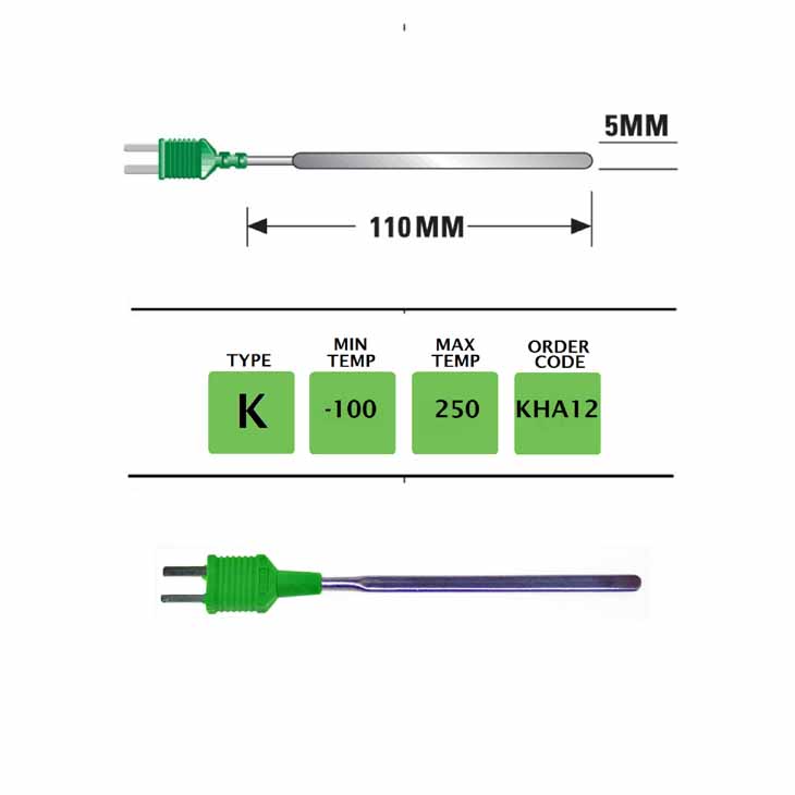 UK Providers Of KHA12 - K Type Plug Mounted Flat Food Probe