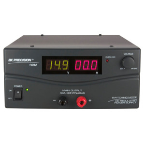 B&K Precision 1692-220V DC Power Supply, Single Output, 15 V, 40 A, 600 W, 220 VAC, Basic Series