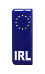 Irish Gel Badges/Flags for Standard Number Plates for Tradepersons