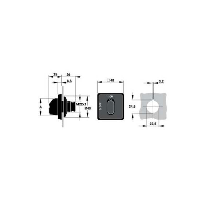 ABB Handle For Door Mount Isolator