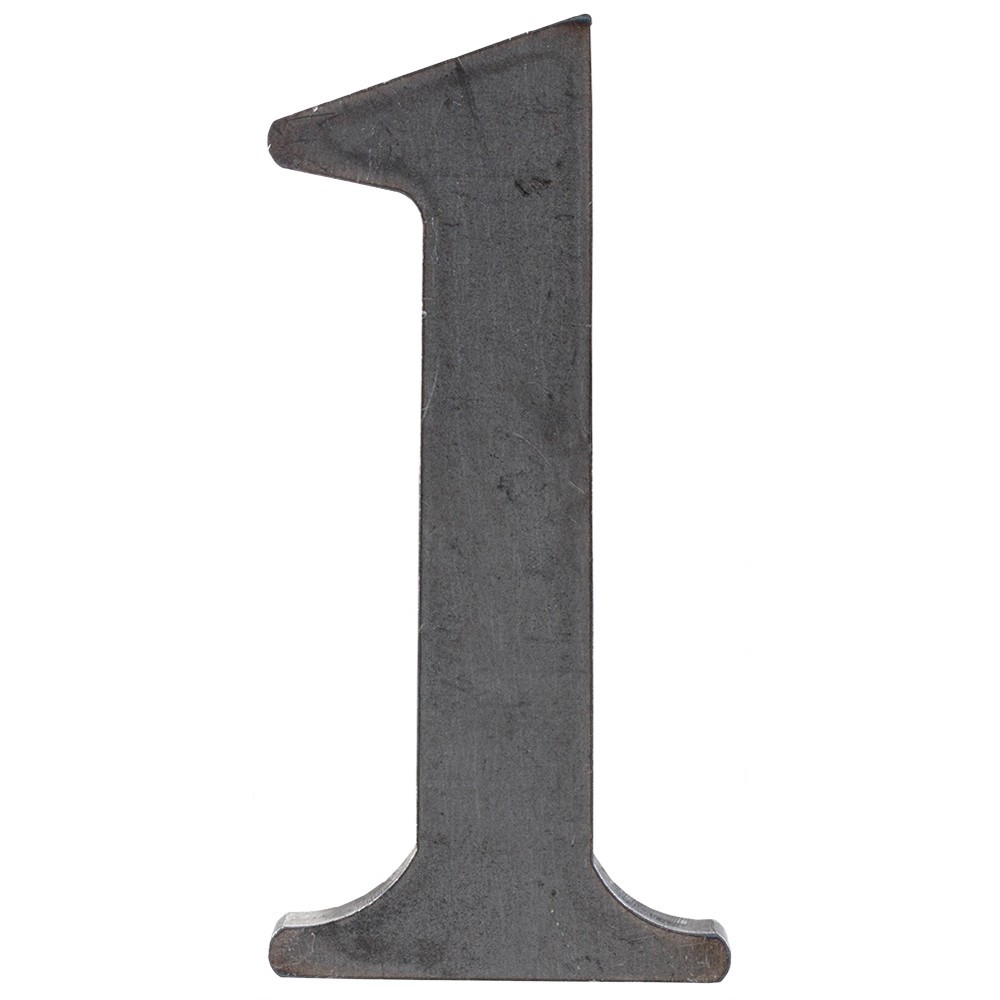 150mm High 6mm Thick Mild Steel Profiled Number 1
