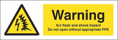 Warning Arc flash and shock hazard Do not open without appropriate PPE