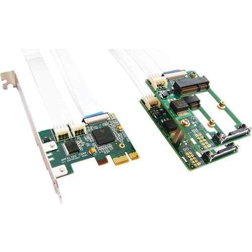 Amfeltec SKU-064-24 2-Way x1 PCIe to MiniPCIe Gen2 Splitter (ATX)