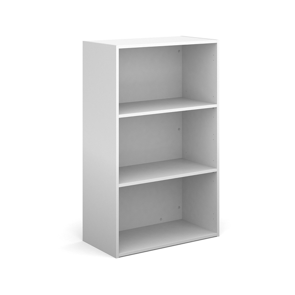 Contract Bookcase with 2 Shelves - White