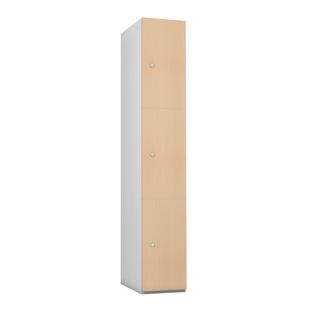 Timber Effect Three Door Locker For Gyms