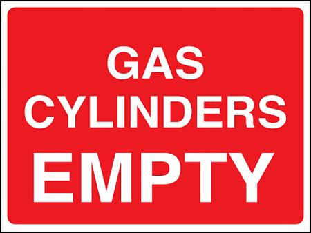 Gas cylinder empty