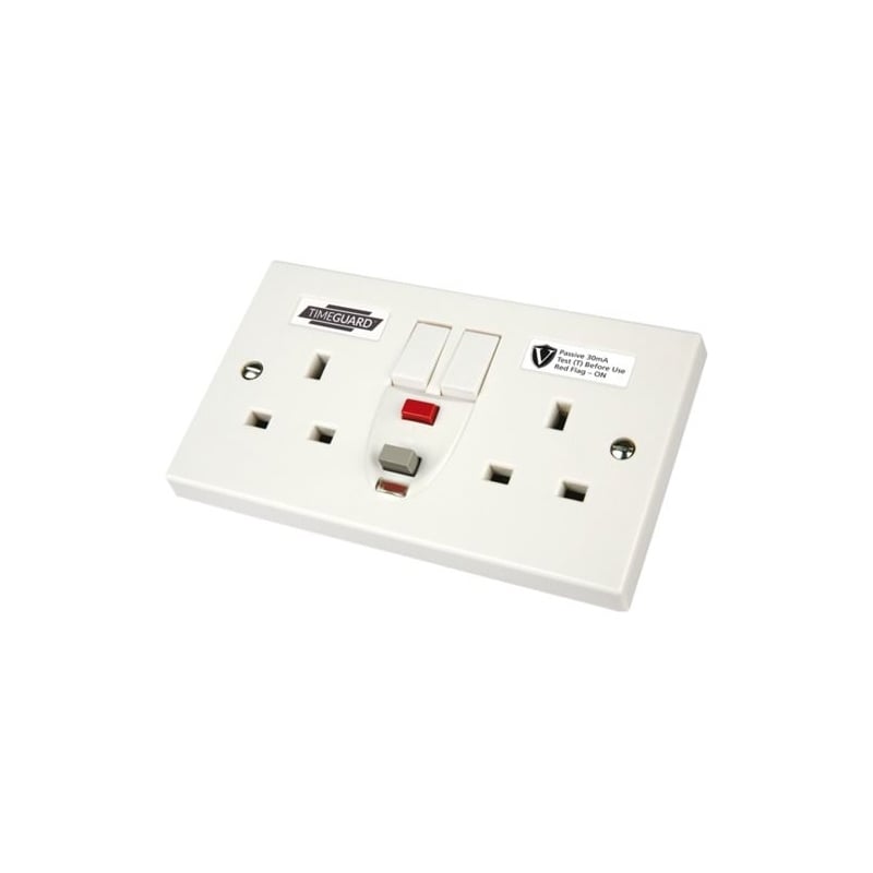 TimeGuard RCD06WPVN Valiance RCD Twin Socket Passive