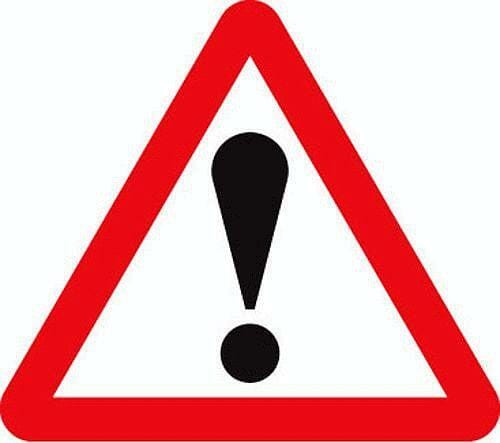 Warning symbol for 750mm fold up tripod signs