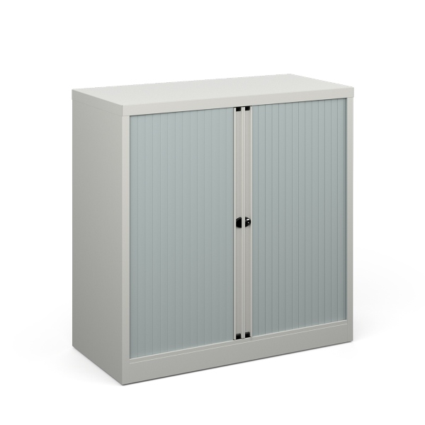 Bisley Systems Storage Tambour Cupboard 1000mm High - Grey