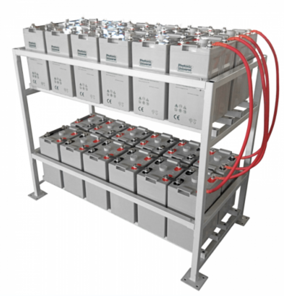 24Kwh 48V 500Ah Agm Deep Cycle Battery Bank With Metal Racking (24 X 2V Batteries)