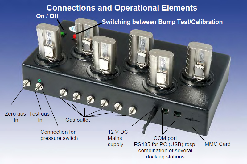 DS220 Bump Test/Calibration Docking Stations for Emergency Services