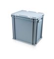 34 Litre Deep Euro Container With Attached Lid (400x300x415mm)